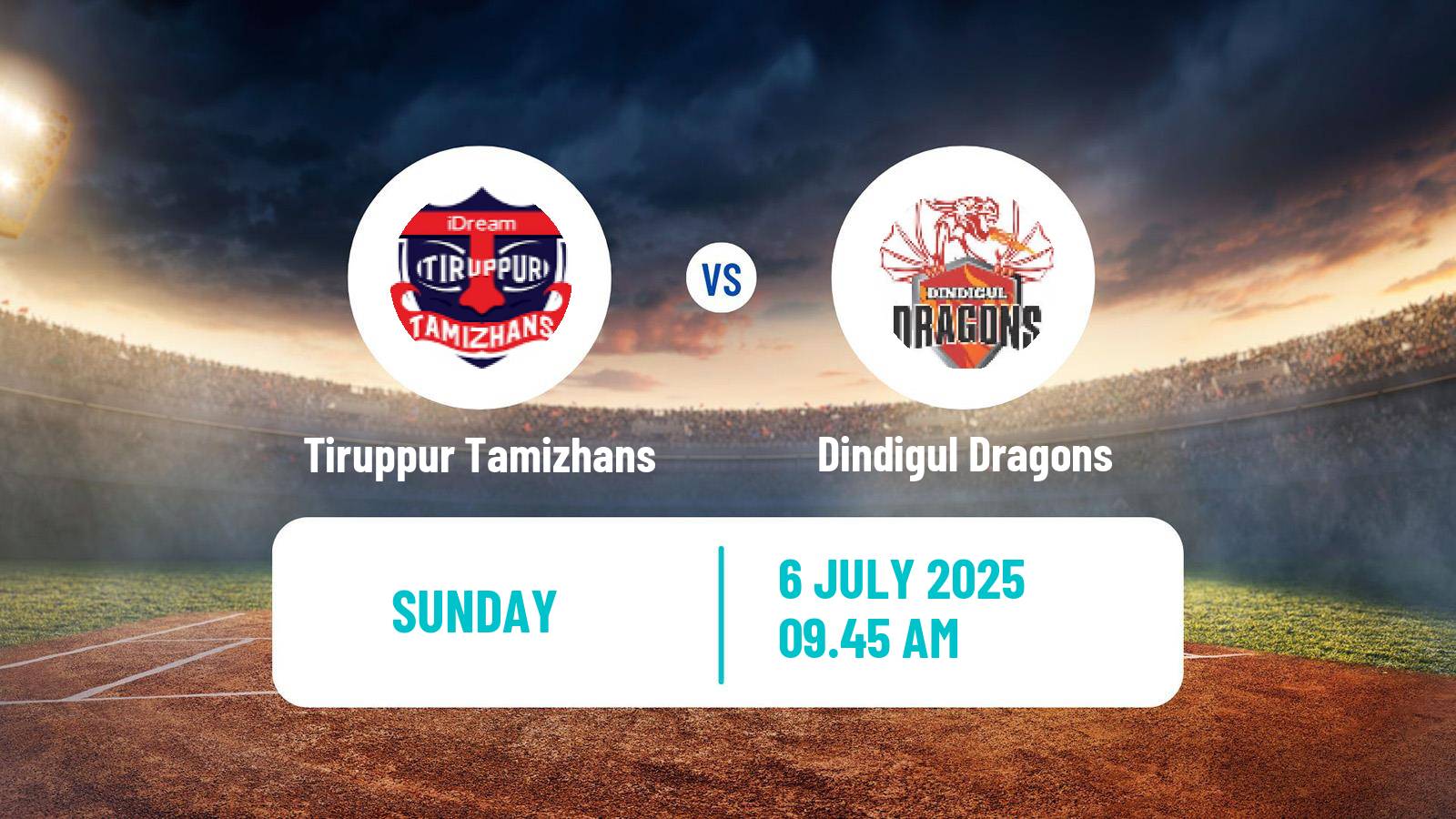Cricket Tamil Nadu Premier League Tiruppur Tamizhans - Dindigul Dragons