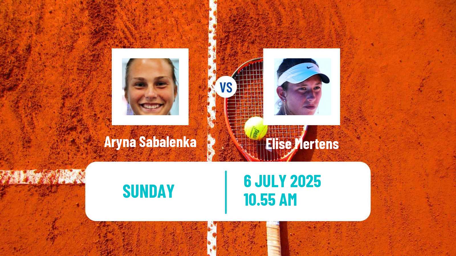 Tennis WTA Wimbledon Aryna Sabalenka - Elise Mertens
