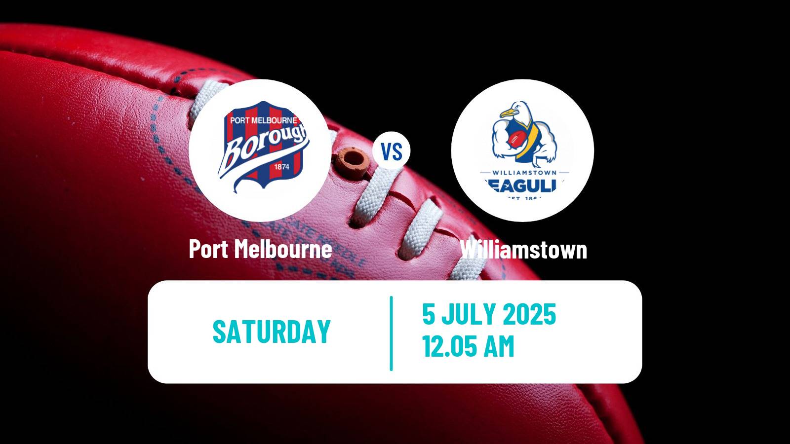 Aussie rules VFL Port Melbourne - Williamstown