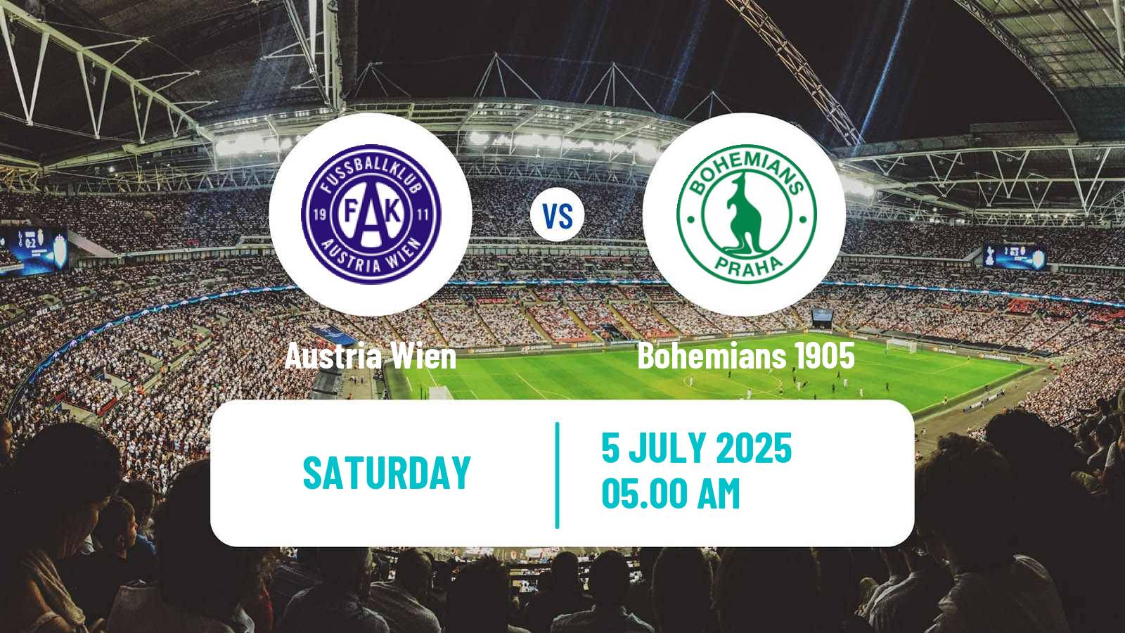 Soccer Club Friendly Austria Wien - Bohemians 1905