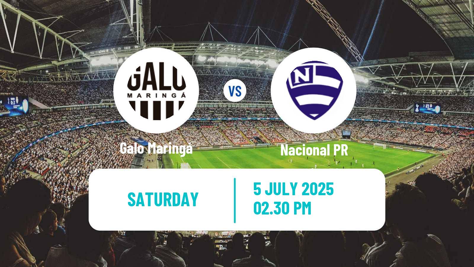 Soccer Brazilian Campeonato Paranaense 2 Galo Maringá - Nacional PR