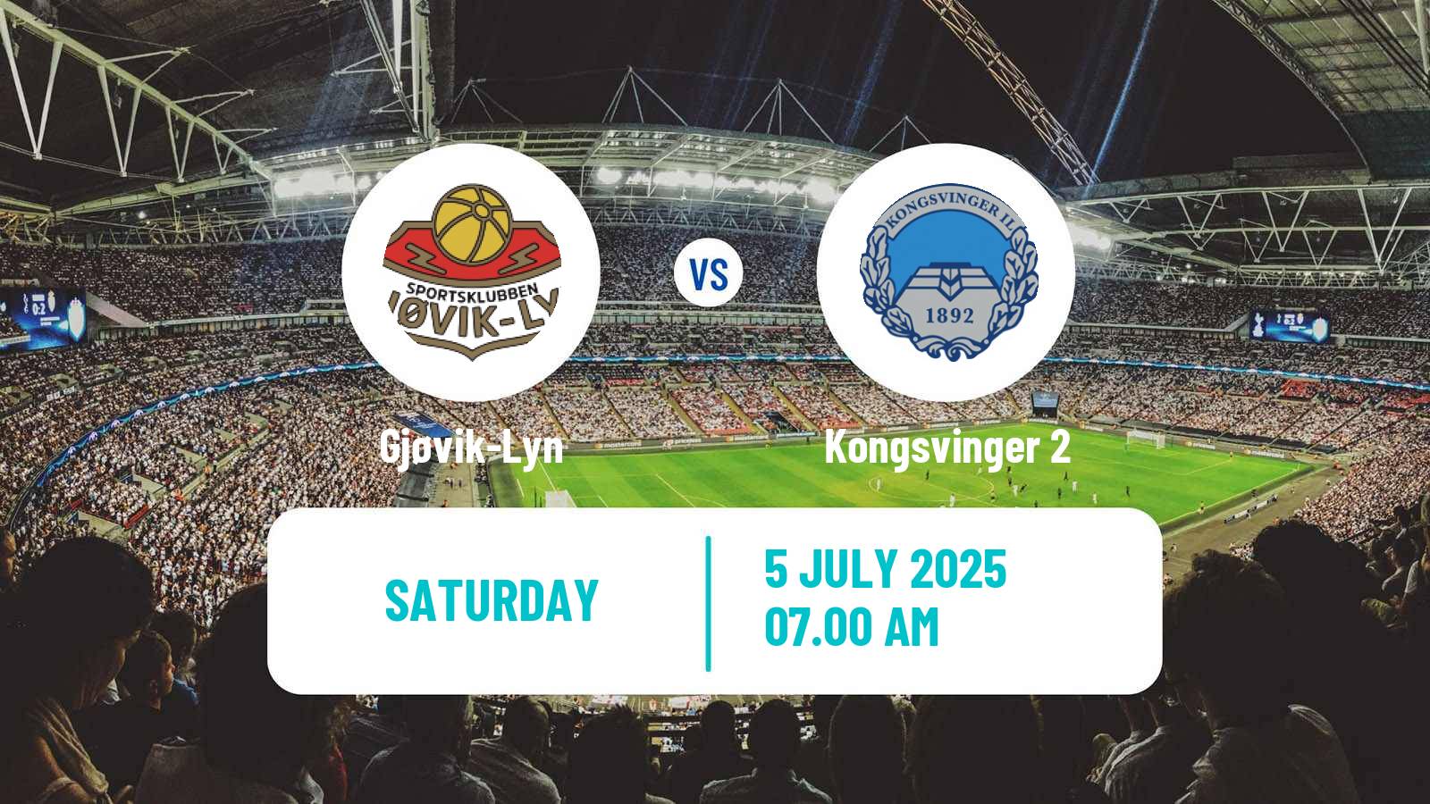 Soccer Norwegian Division 3 - Group 3 Gjøvik-Lyn - Kongsvinger 2