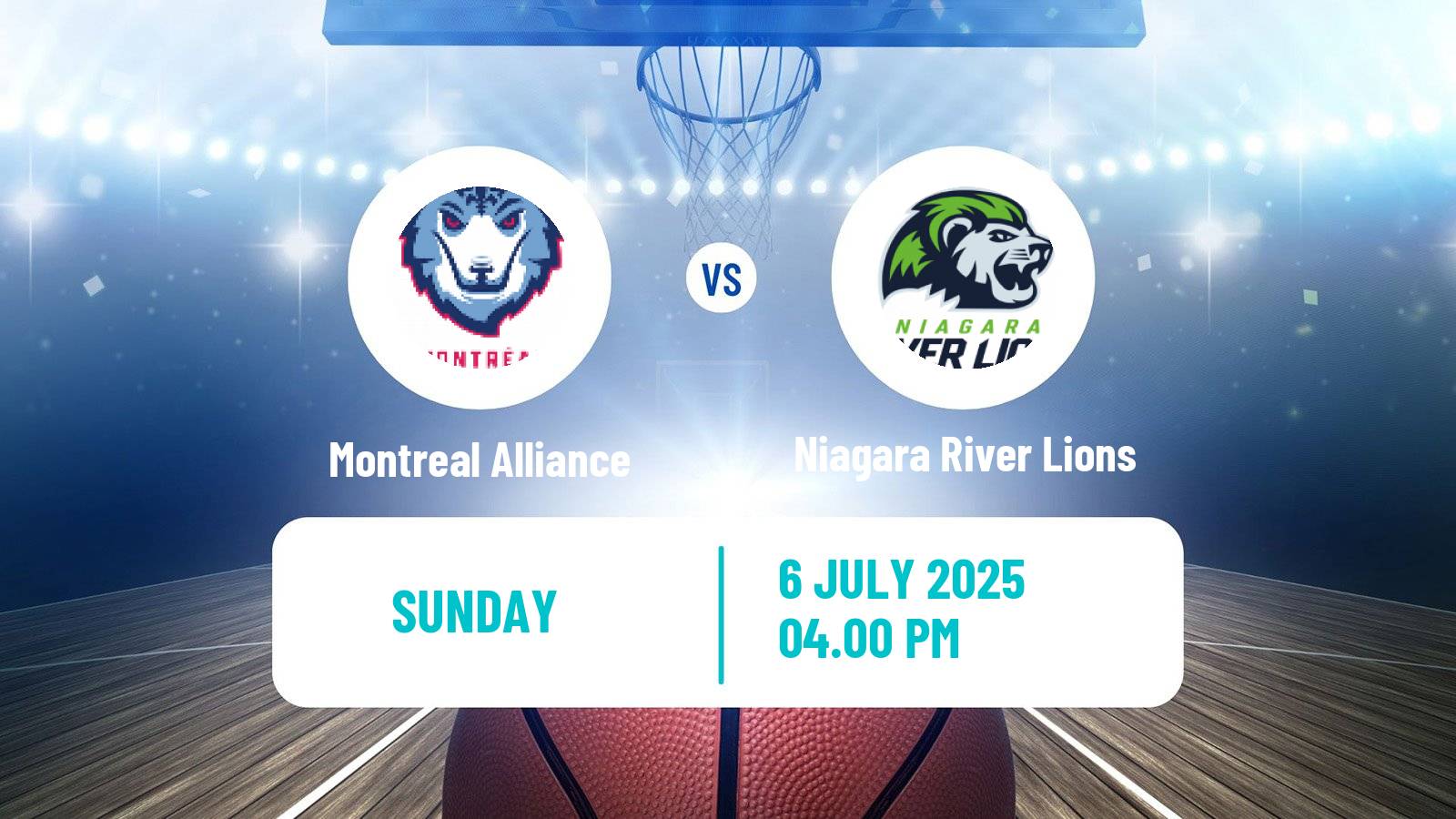 Basketball Canadian CEBL Montreal Alliance - Niagara River Lions