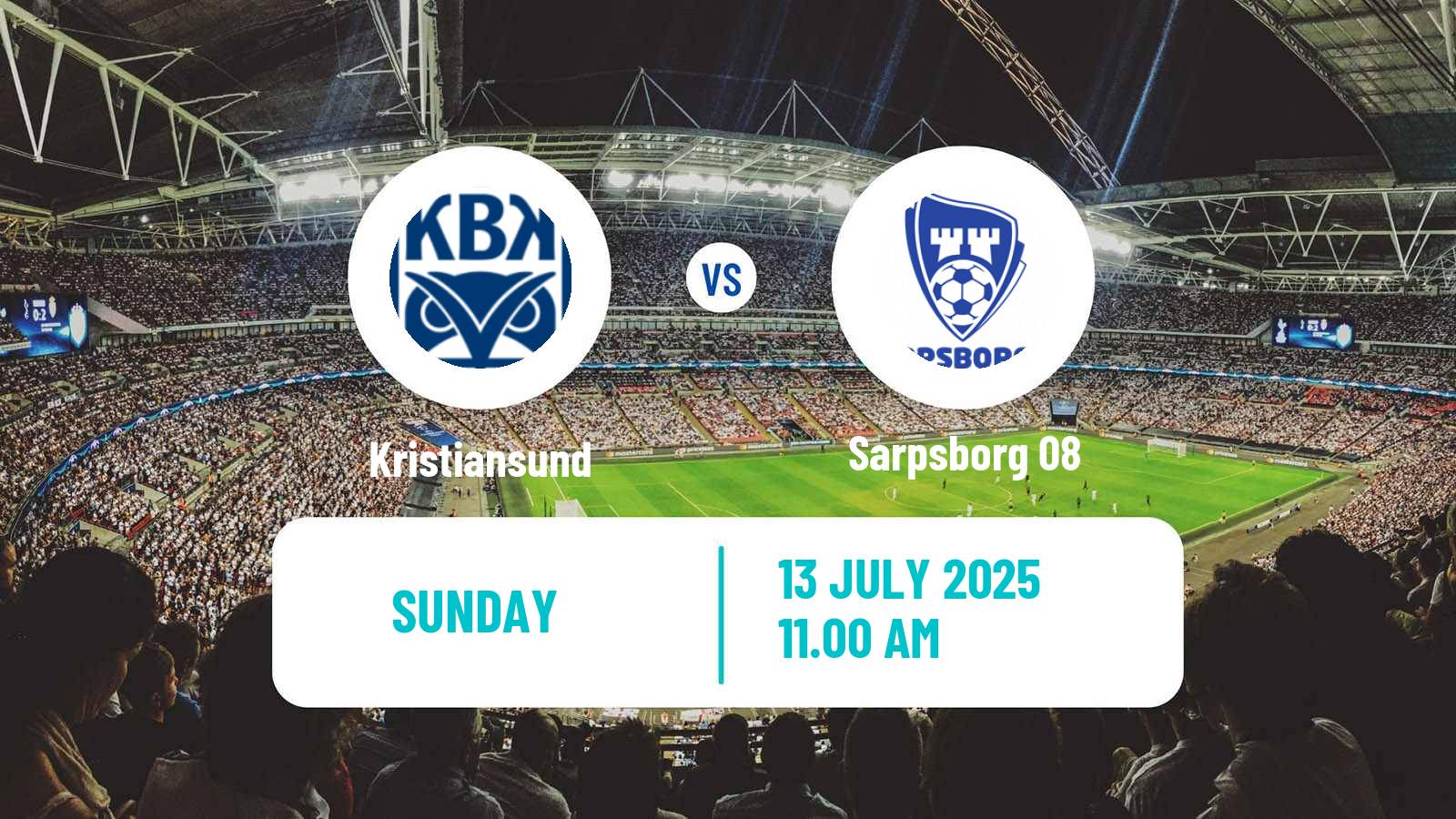 Soccer Norwegian Eliteserien Kristiansund - Sarpsborg 08