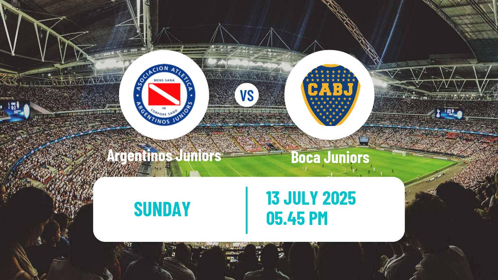 Soccer Argentinian Liga Profesional Argentinos Juniors - Boca Juniors