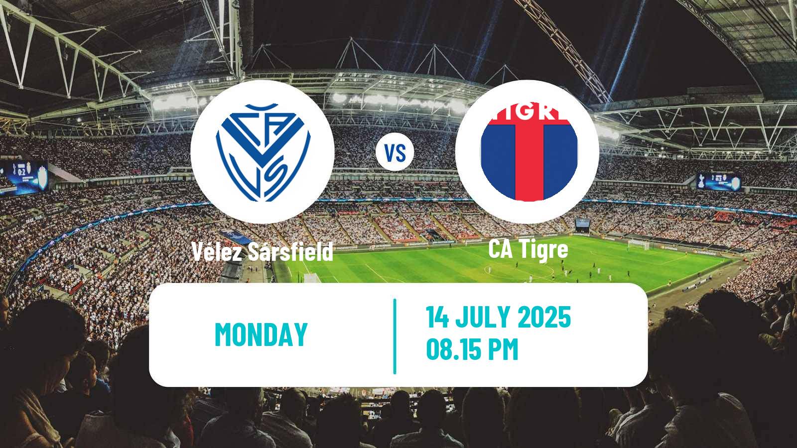 Soccer Argentinian Liga Profesional Vélez Sársfield - Tigre