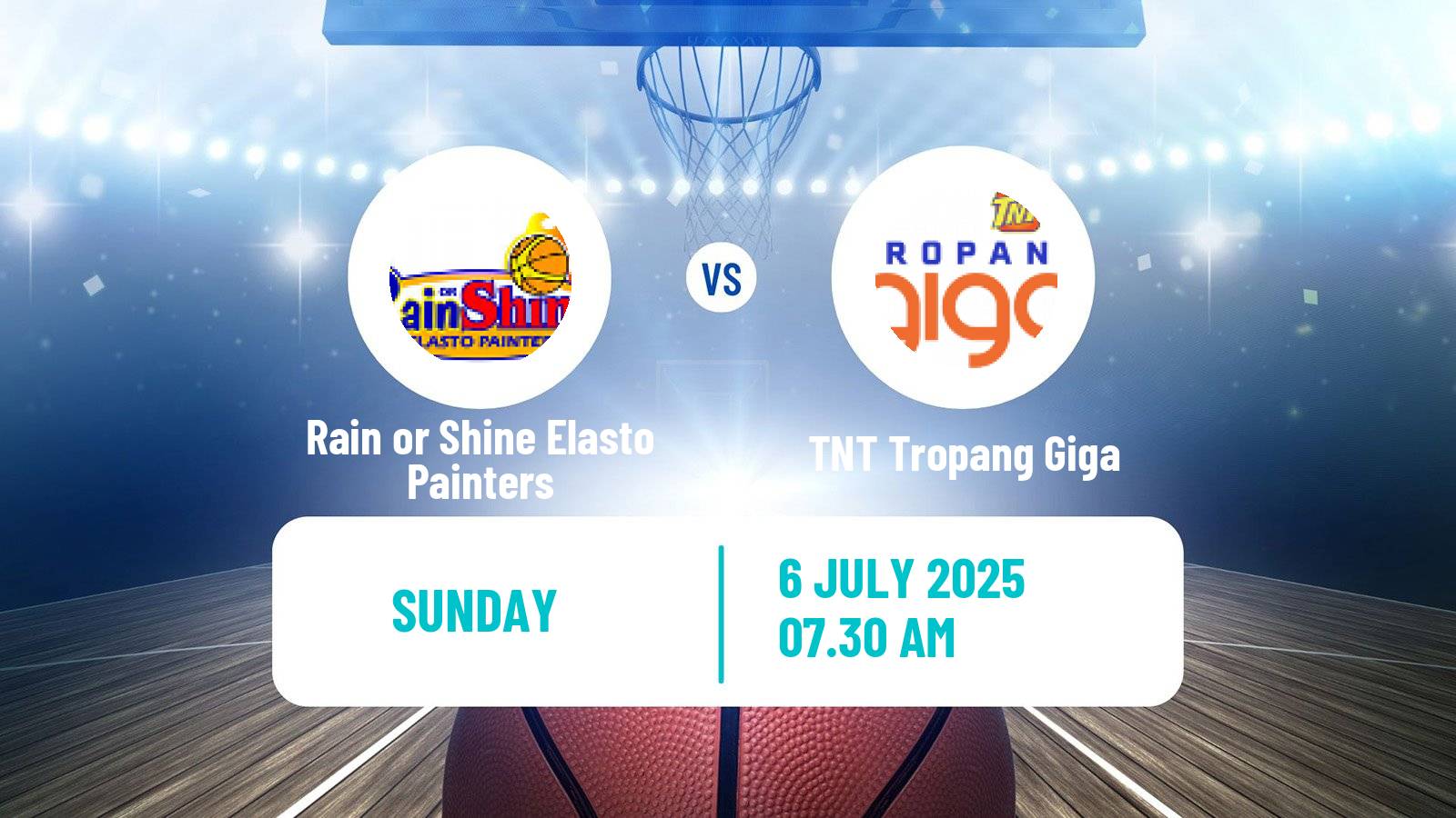 Basketball Philippines Cup Rain or Shine Elasto Painters - TNT Tropang Giga