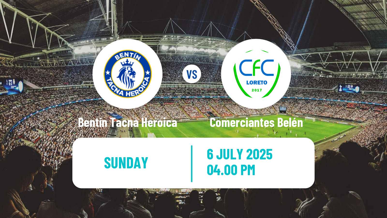 Soccer Peruvian Liga 2 Bentín Tacna Heroica - Comerciantes Belén