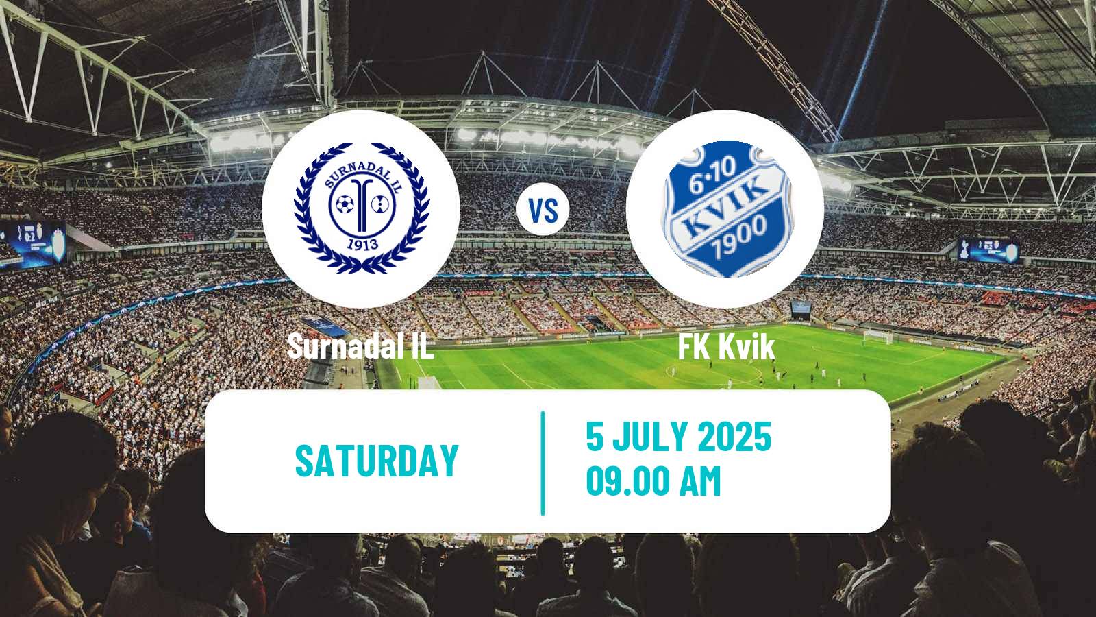Soccer Norwegian Division 3 - Group 2 Surnadal IL - Kvik