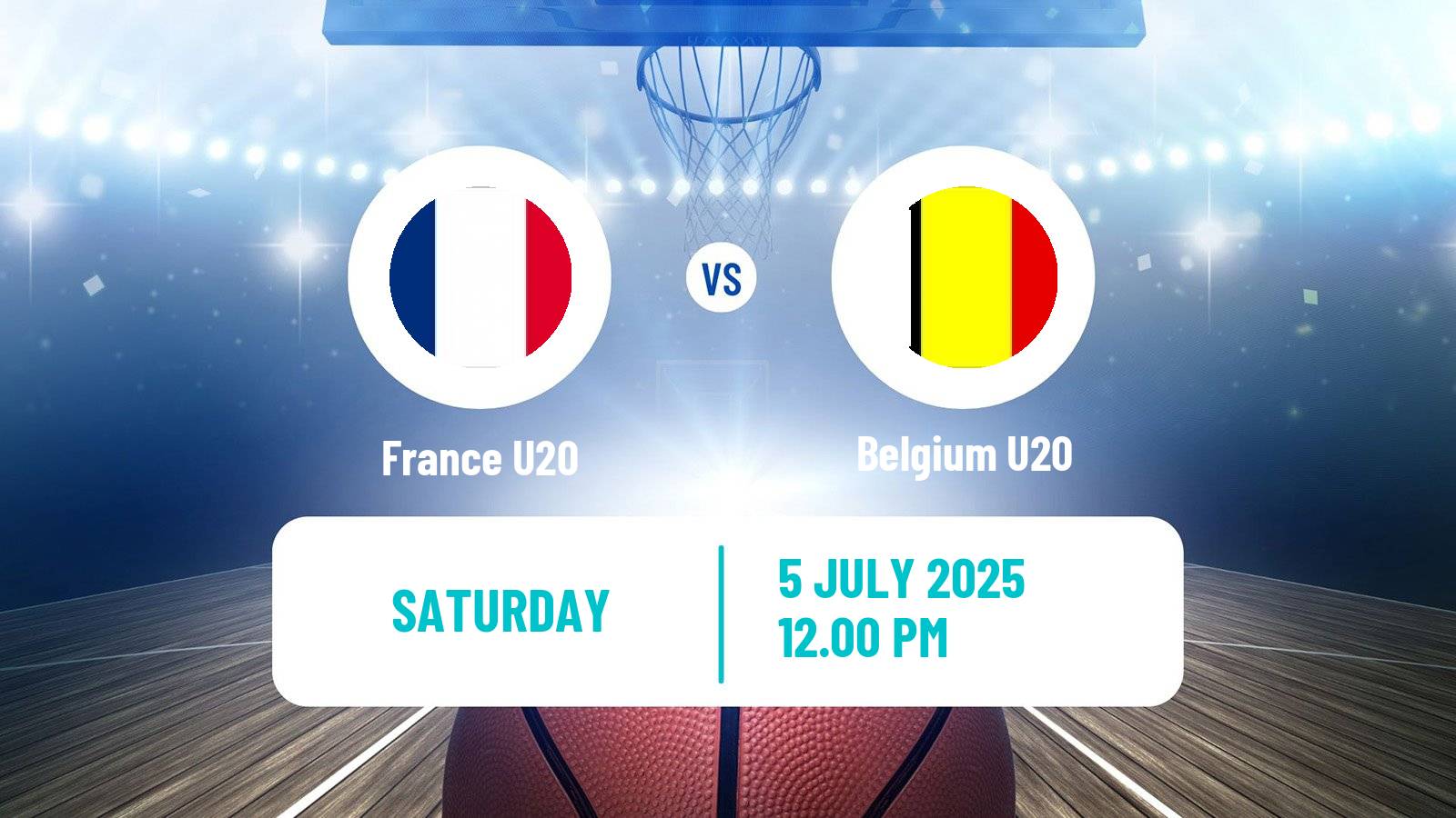 Basketball Friendly International Basketball France U20 - Belgium U20