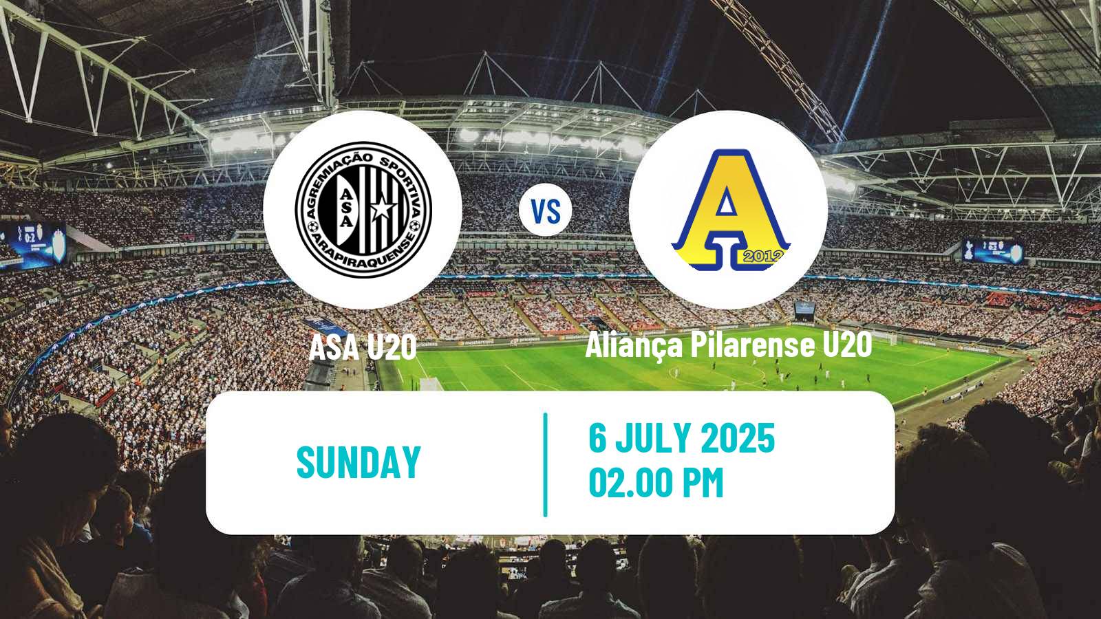 Soccer Brazilian Alagoano U20 ASA U20 - Aliança Pilarense U20