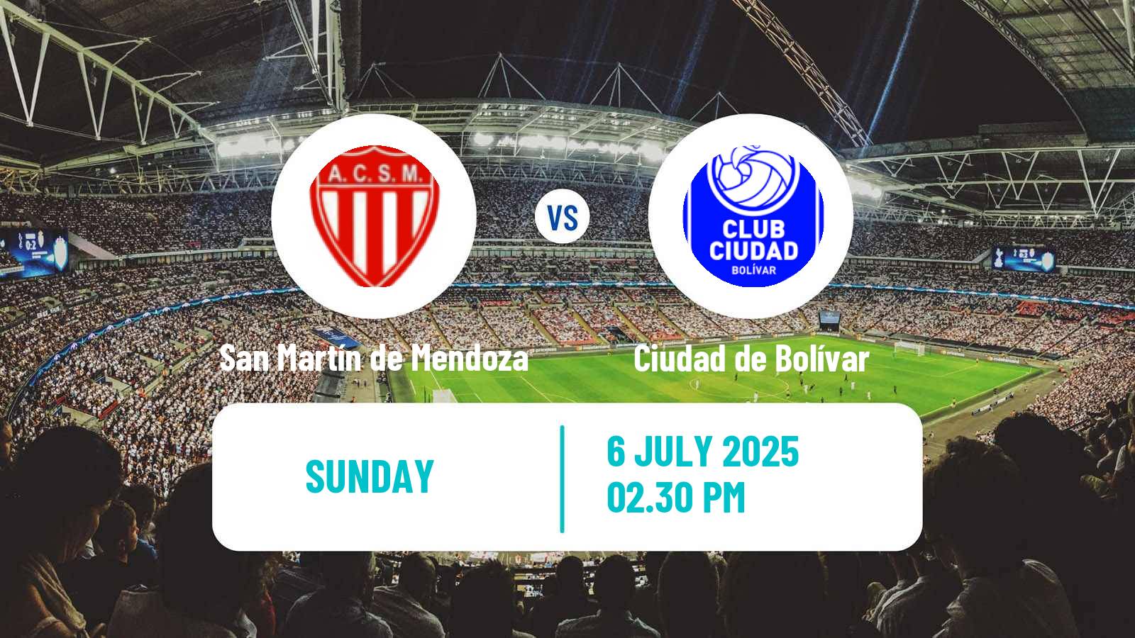 Soccer Argentinian Torneo Federal San Martín de Mendoza - Ciudad de Bolívar
