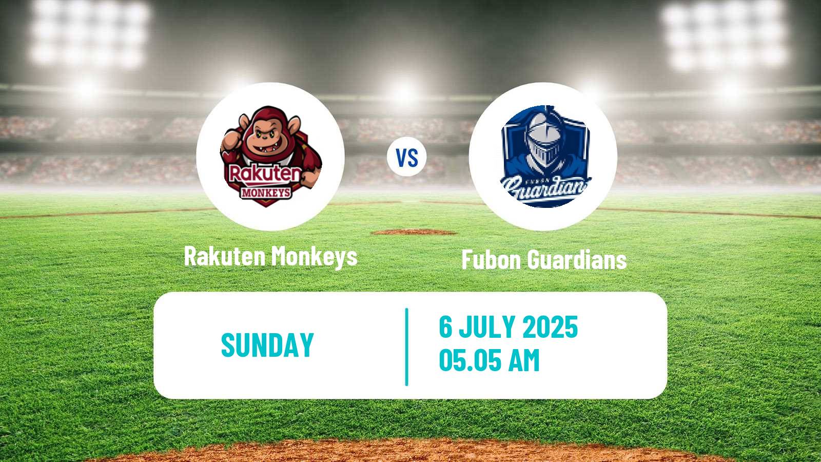 Baseball Taiwan CPBL Rakuten Monkeys - Fubon Guardians