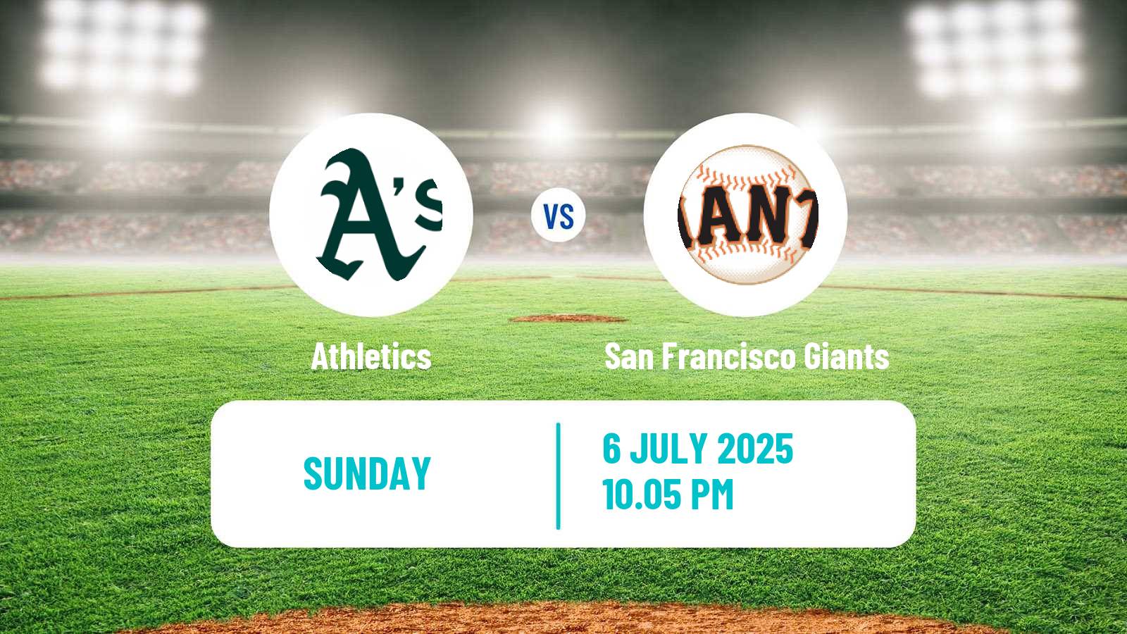 Baseball MLB Athletics - San Francisco Giants