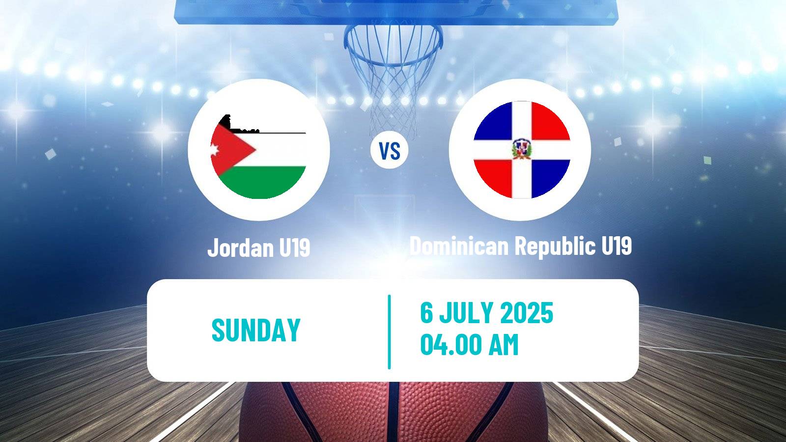 Basketball World Championship U19 Basketball Jordan U19 - Dominican Republic U19