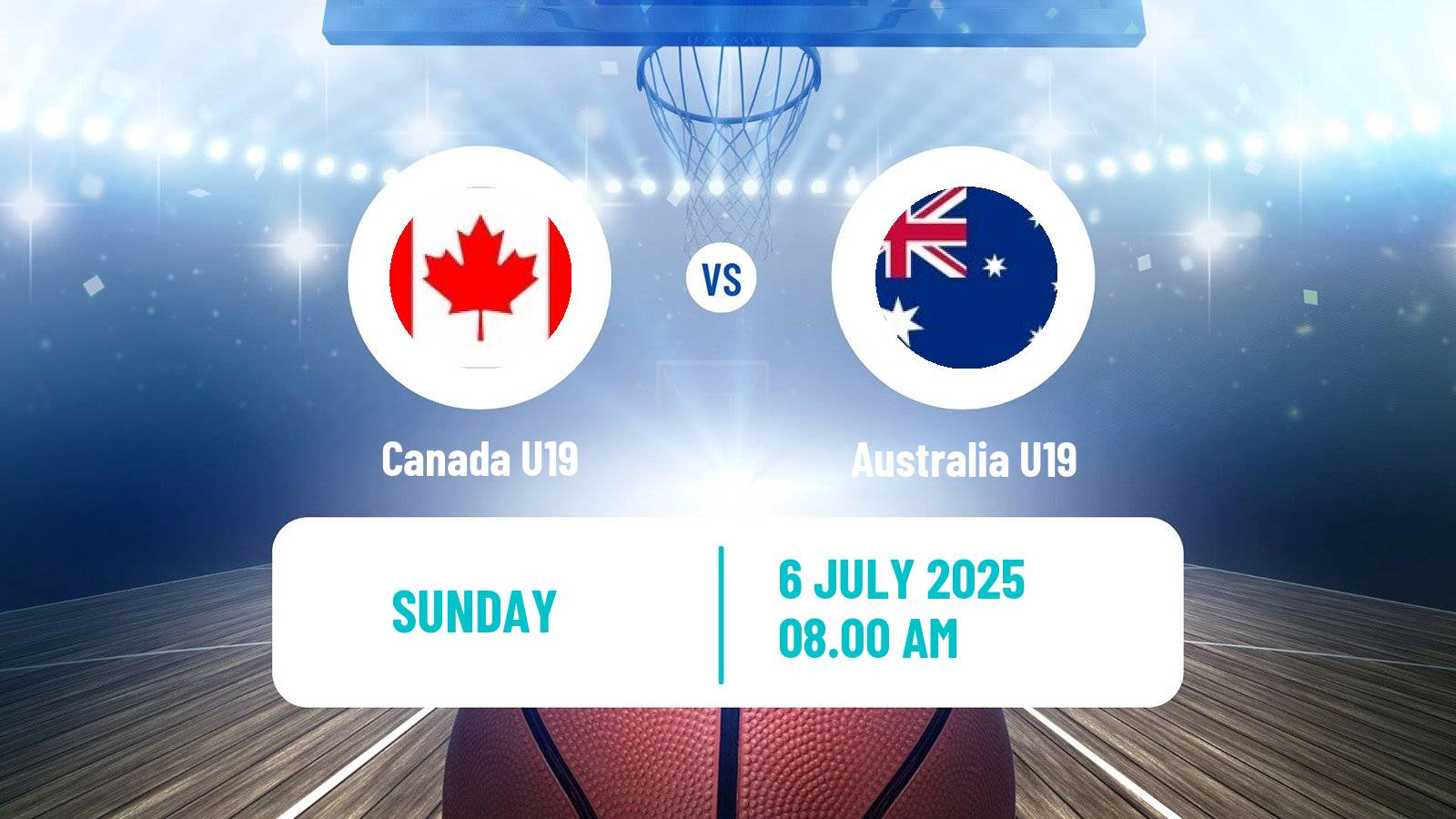 Basketball World Championship U19 Basketball Canada U19 - Australia U19