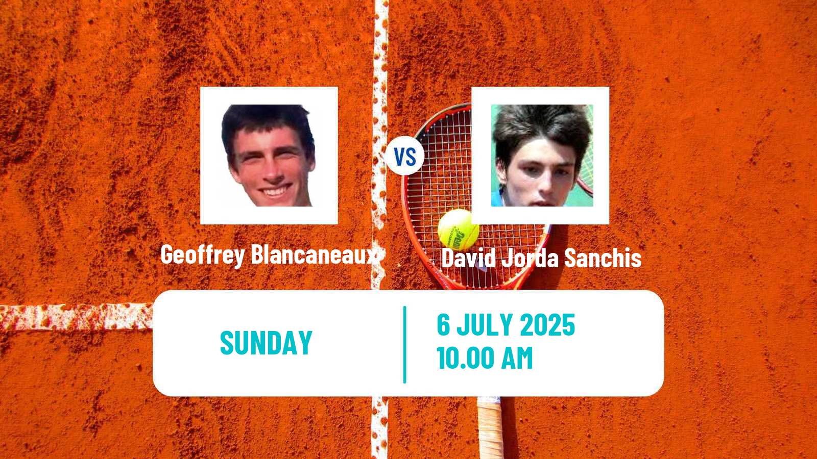 Tennis Braunschweig Challenger Men Geoffrey Blancaneaux - David Jorda Sanchis
