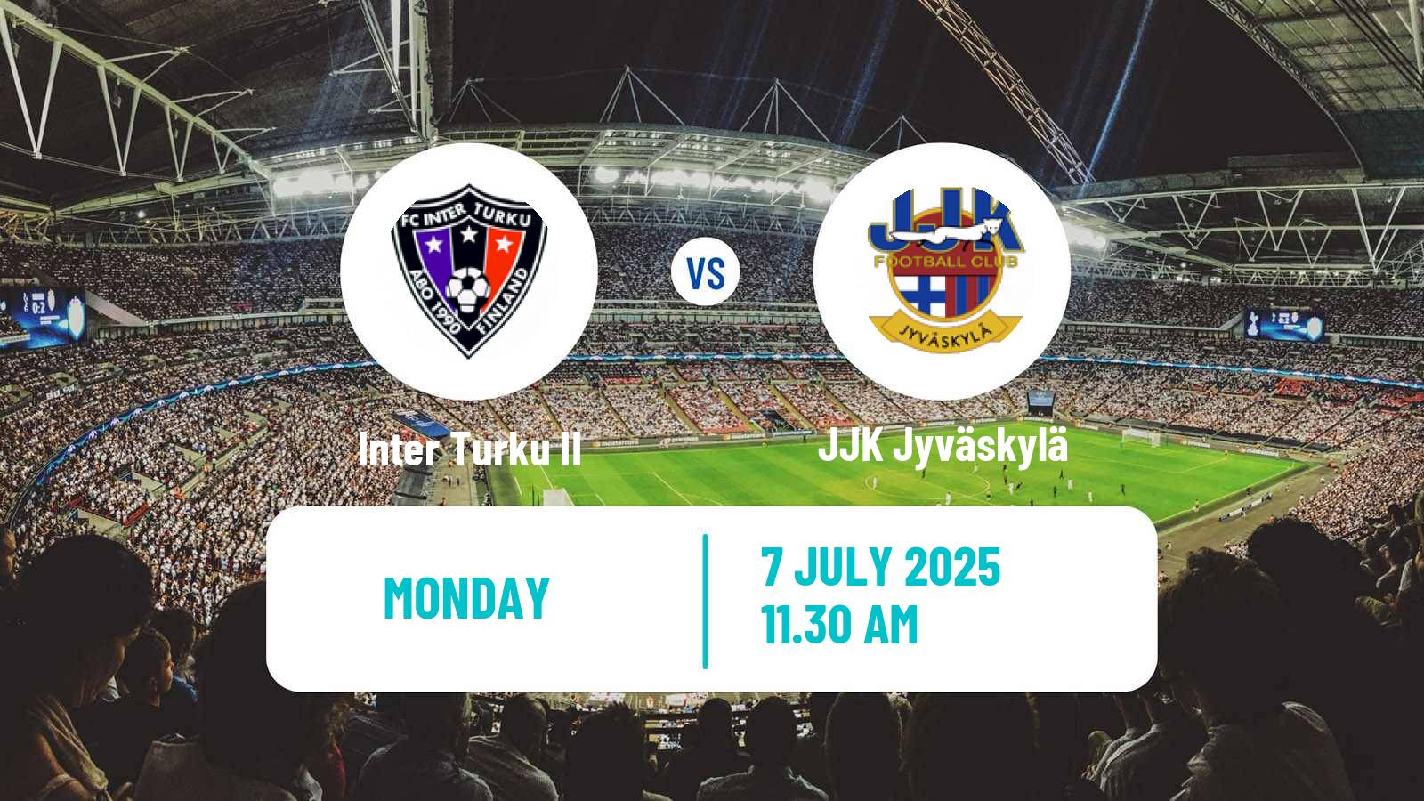 Soccer Finnish Ykkonen Inter Turku II - JJK Jyväskylä
