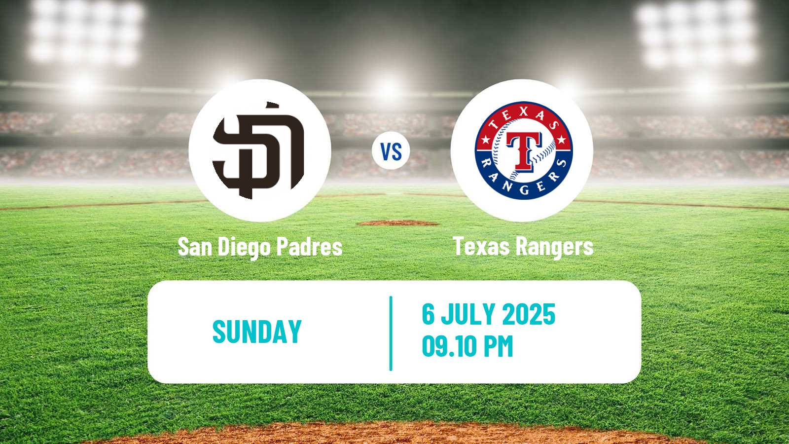 Baseball MLB San Diego Padres - Texas Rangers