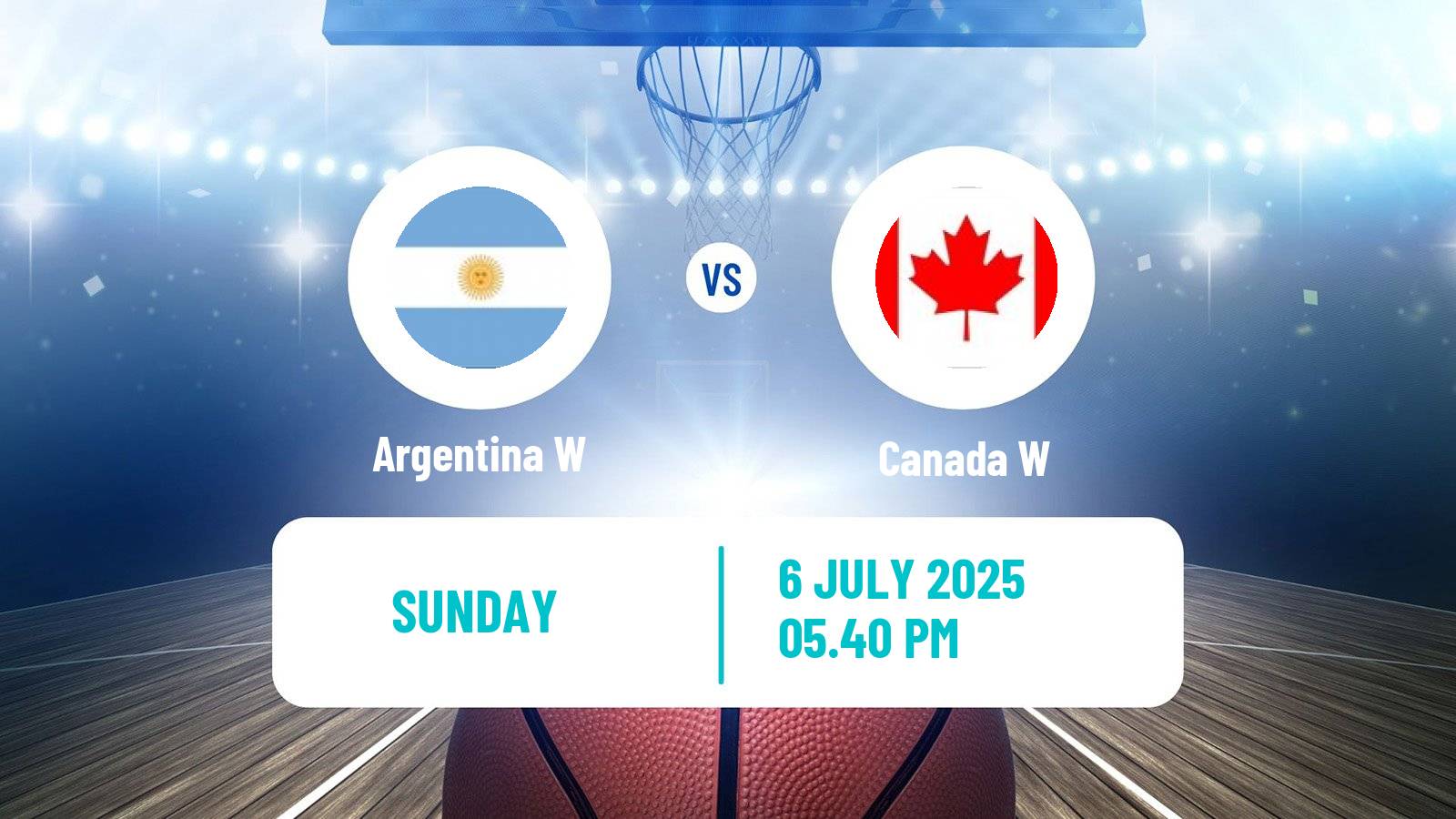 Basketball AmeriCup Basketball Women Argentina W - Canada W