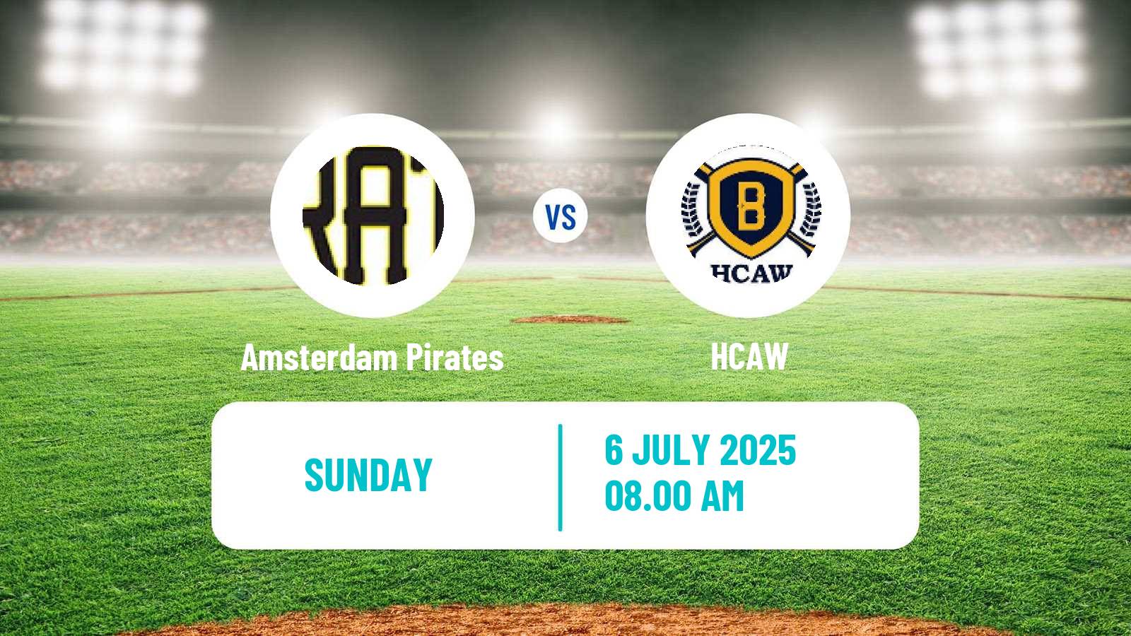 Baseball Dutch Hoofdklasse Baseball Amsterdam Pirates - HCAW