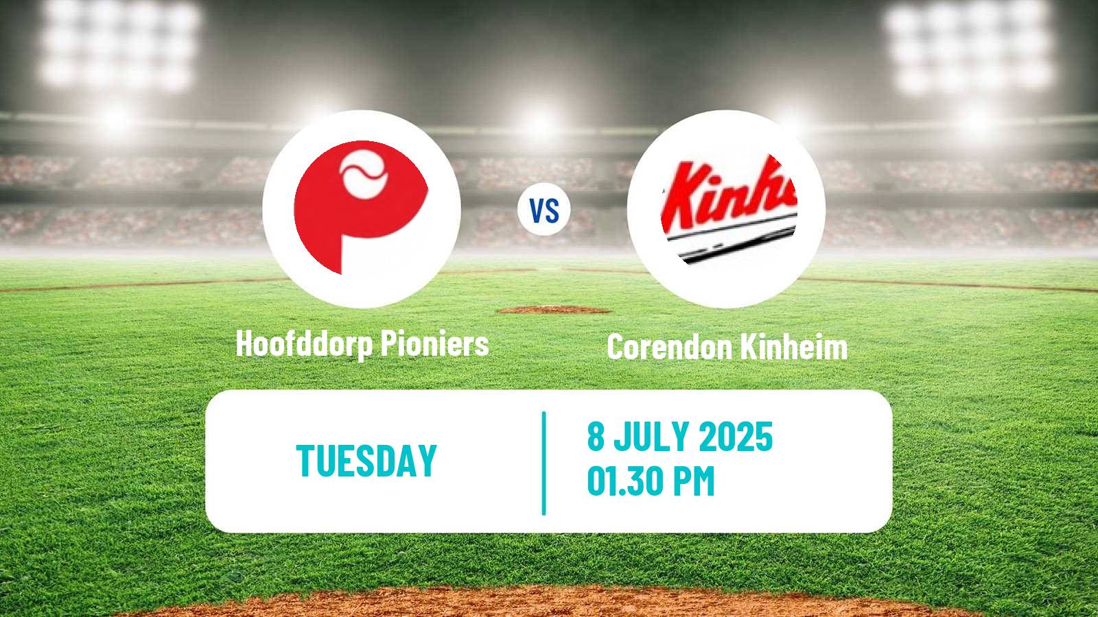 Baseball Dutch Hoofdklasse Baseball Hoofddorp Pioniers - Corendon Kinheim