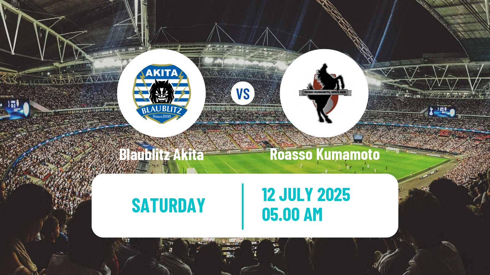 Soccer Japan J2 League Blaublitz Akita - Roasso Kumamoto