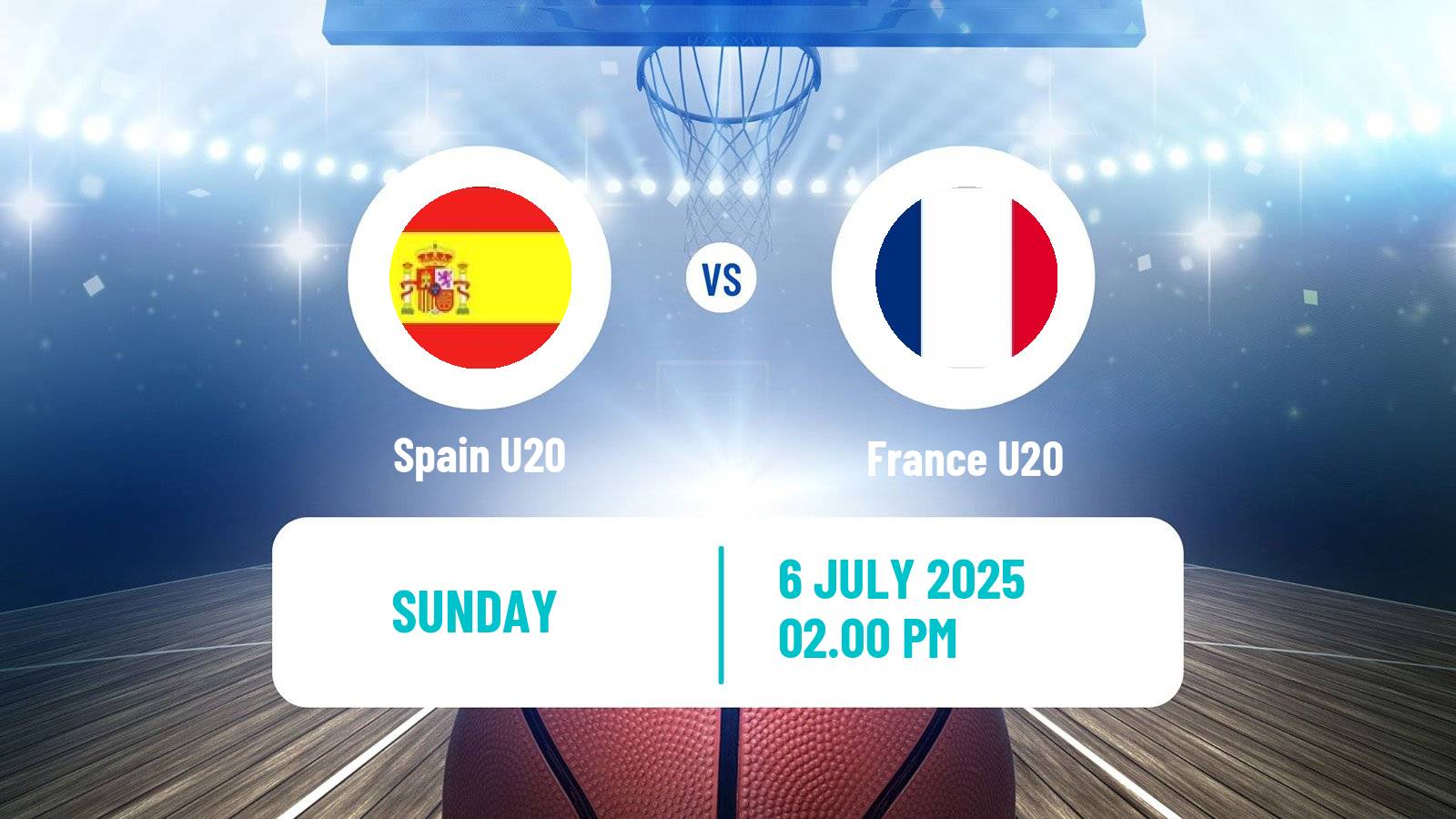 Basketball Friendly International Basketball Spain U20 - France U20