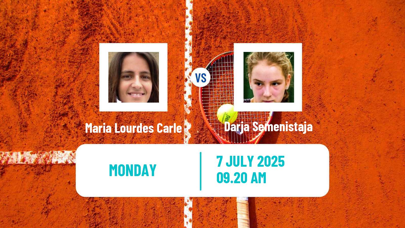 Tennis Bastad Challenger Women Maria Lourdes Carle - Darja Semenistaja