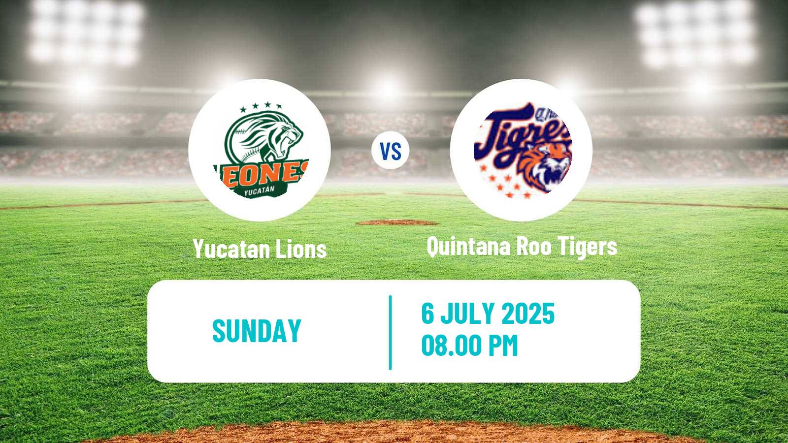 Baseball LMB Yucatan Lions - Quintana Roo Tigers
