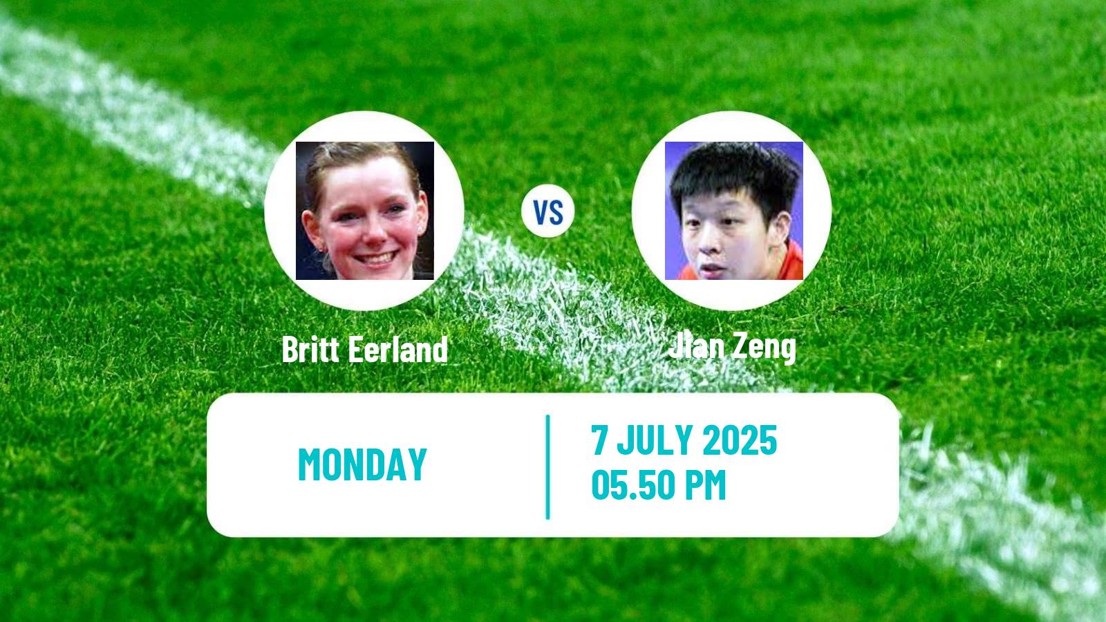 Table tennis United States Smash Women Britt Eerland - Jian Zeng