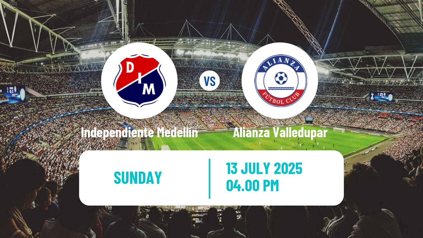 Soccer Colombian Primera A Independiente Medellín - Alianza Valledupar