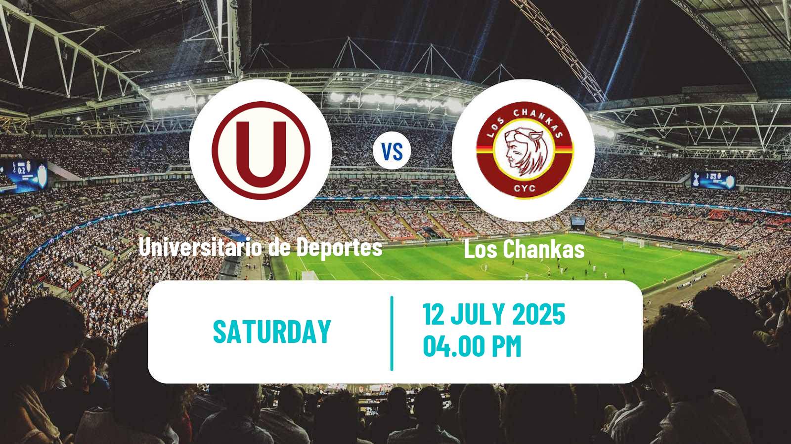 Soccer Peruvian Liga 1 Universitario de Deportes - Los Chankas