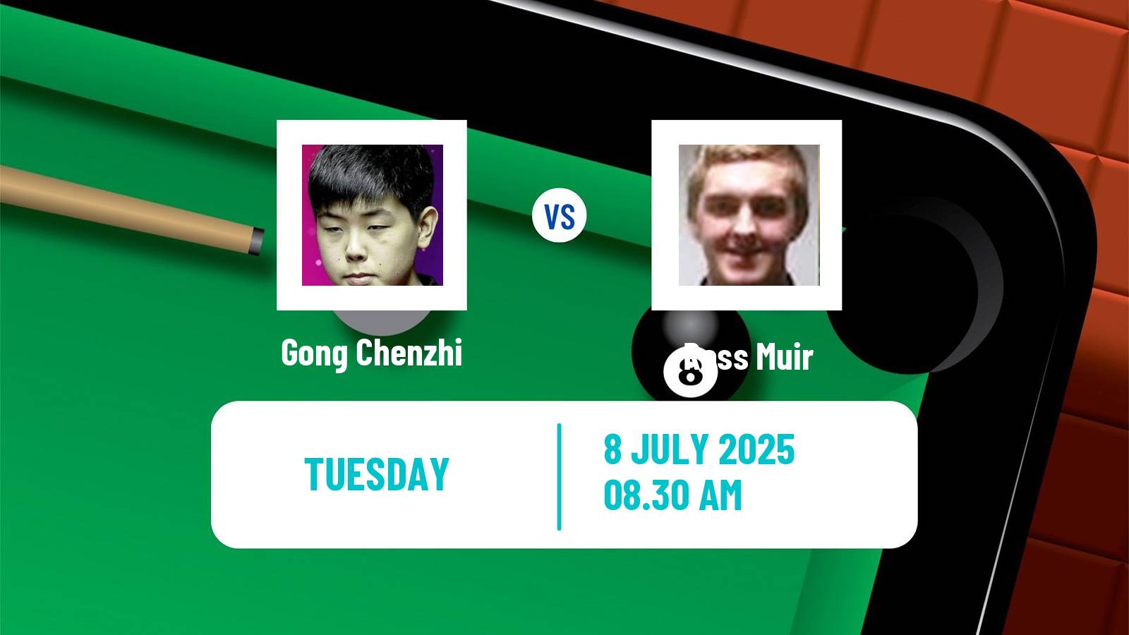 Snooker Championship League Gong Chenzhi - Ross Muir