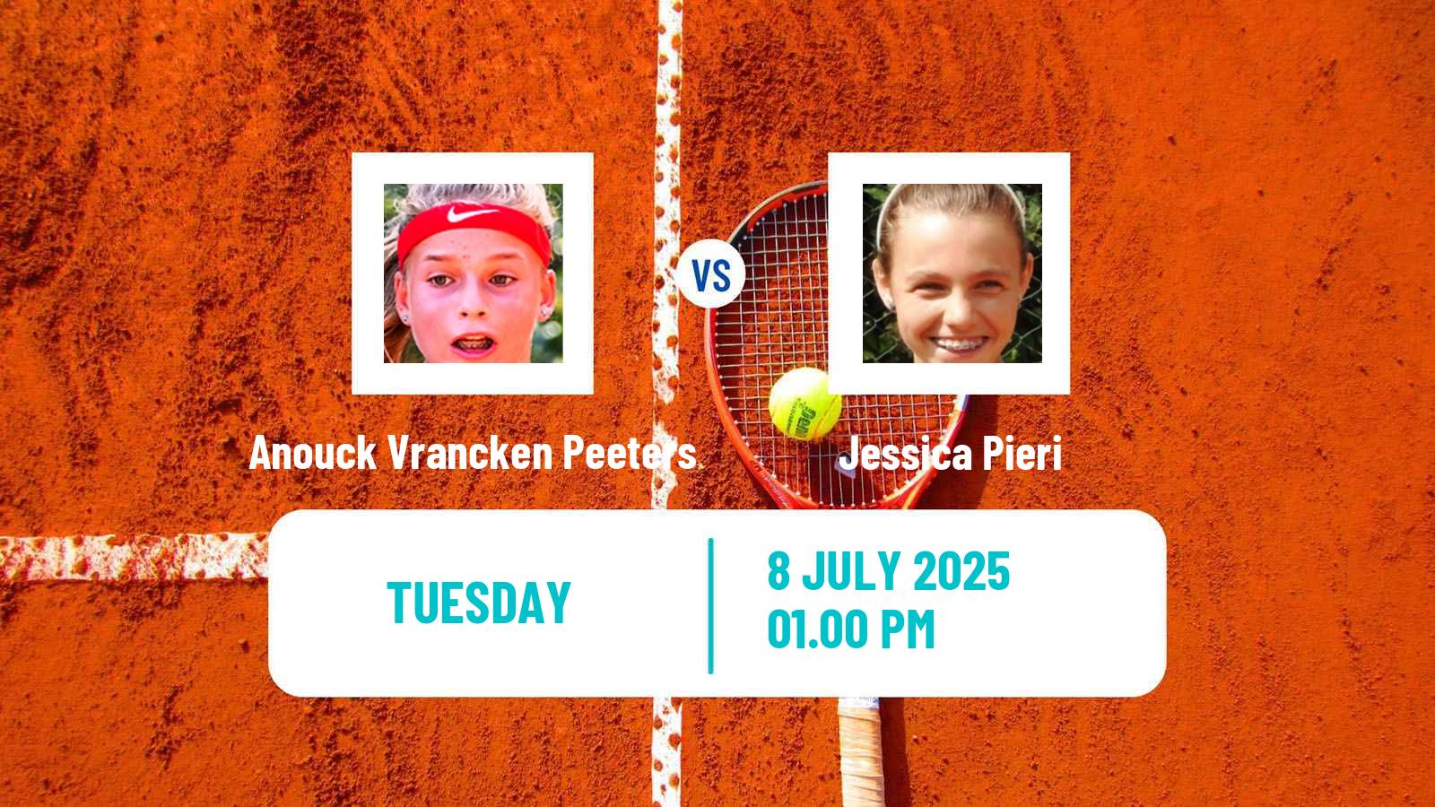 Tennis ITF W75 The Hague Women Anouck Vrancken Peeters - Jessica Pieri