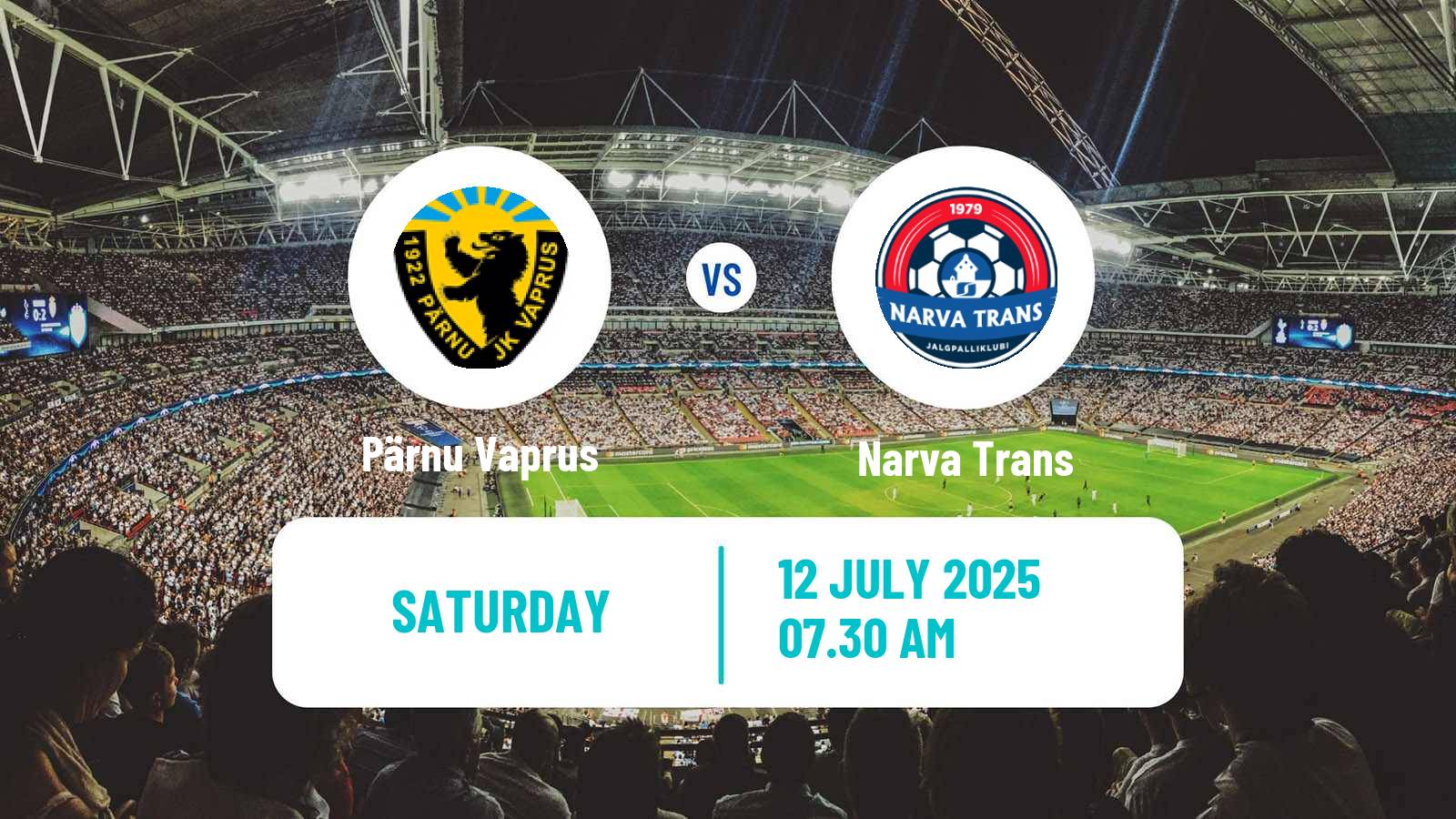Soccer Estonian Meistriliiga Pärnu Vaprus - Narva Trans