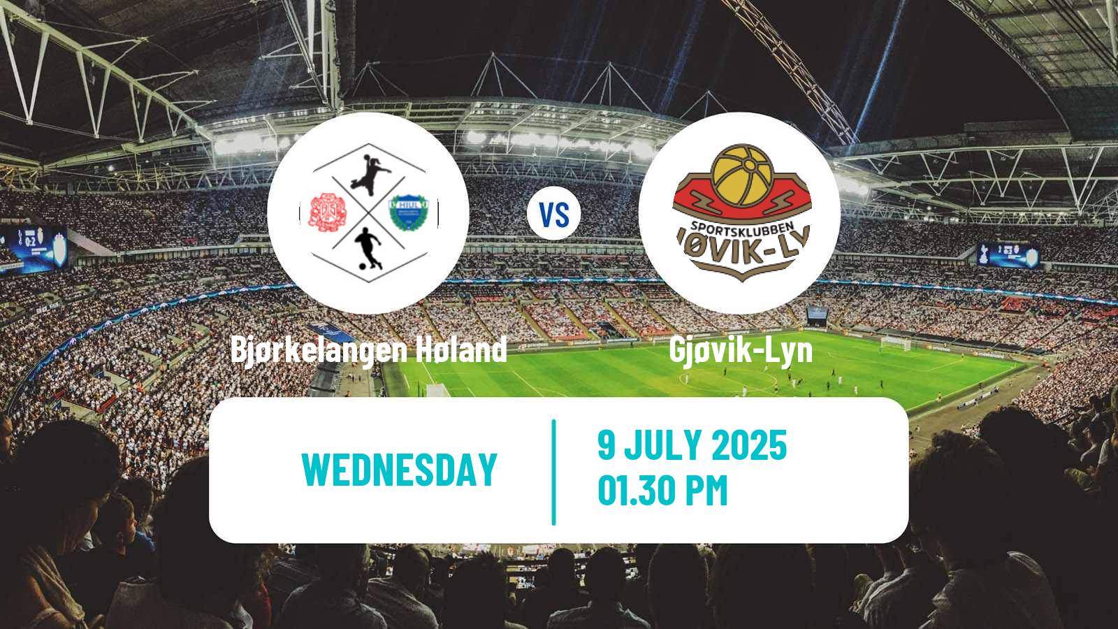 Soccer Norwegian Division 3 - Group 3 Bjørkelangen Høland - Gjøvik-Lyn