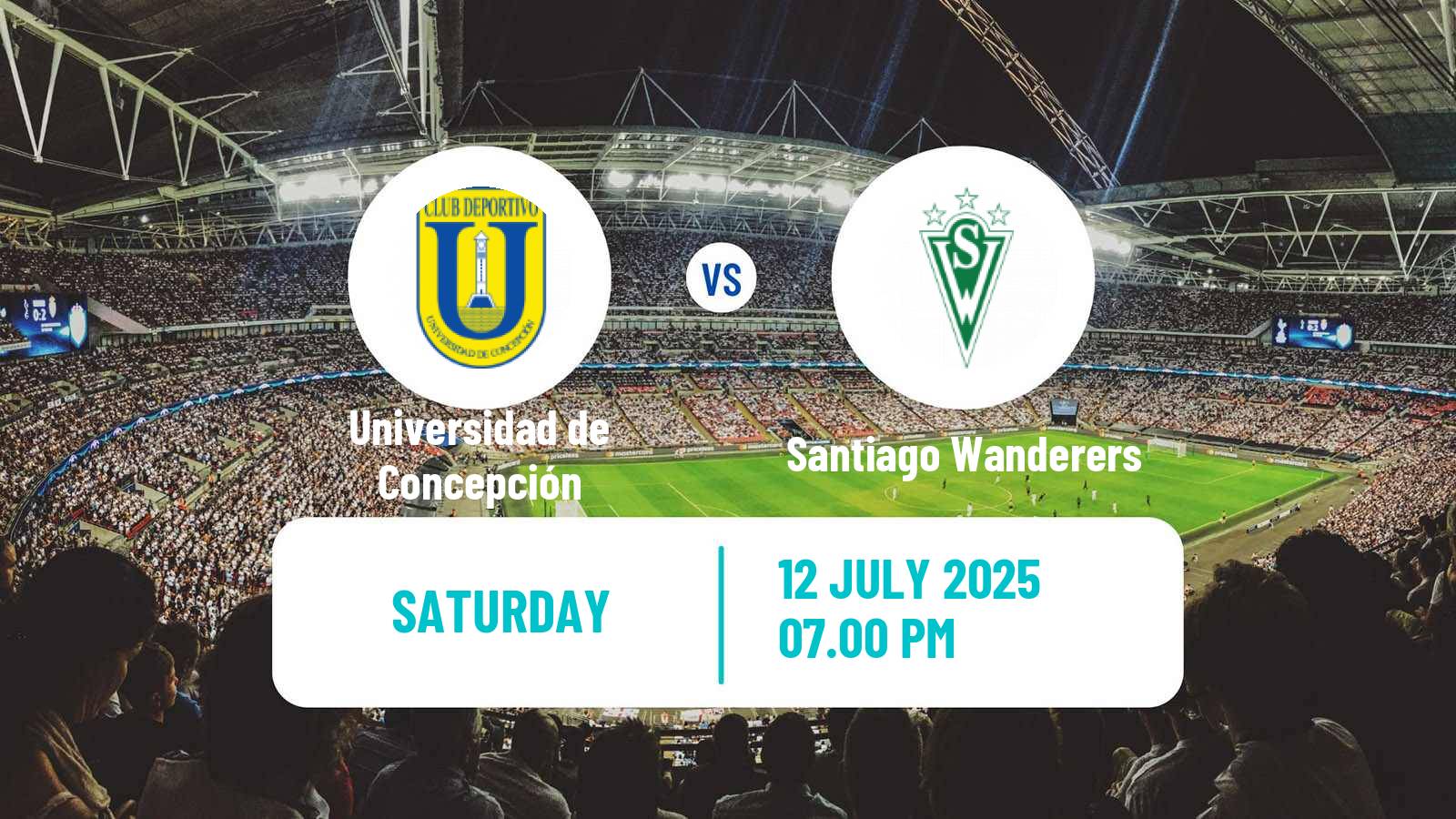 Soccer Chilean Primera B Universidad de Concepción - Santiago Wanderers