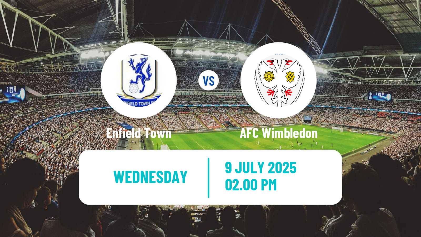 Soccer Club Friendly Enfield Town - AFC Wimbledon