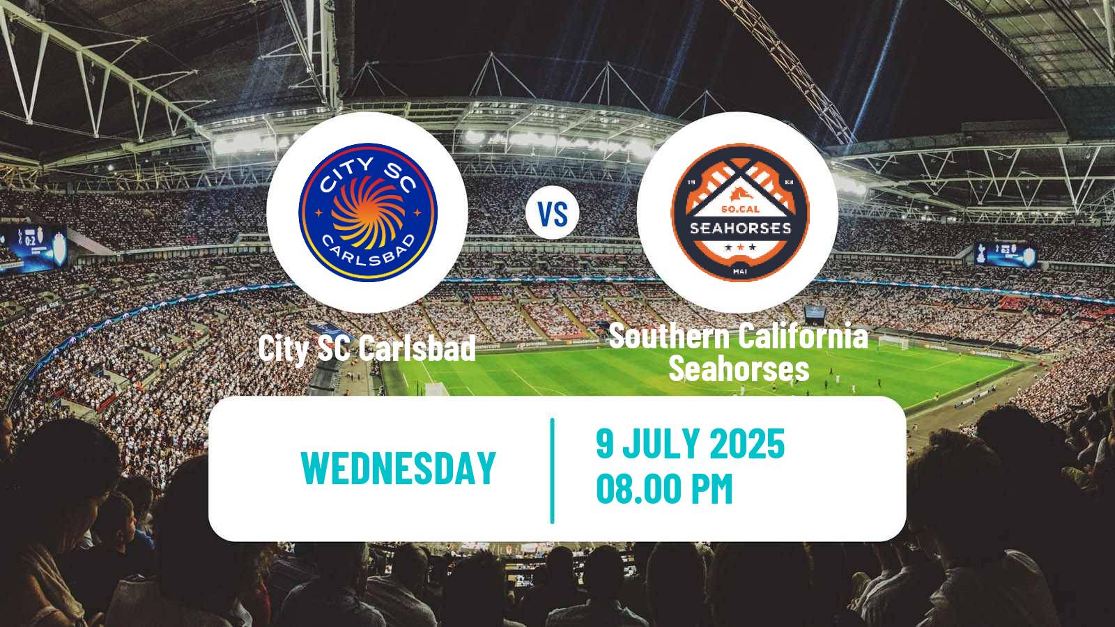 Soccer USL League Two City SC Carlsbad - Southern California Seahorses