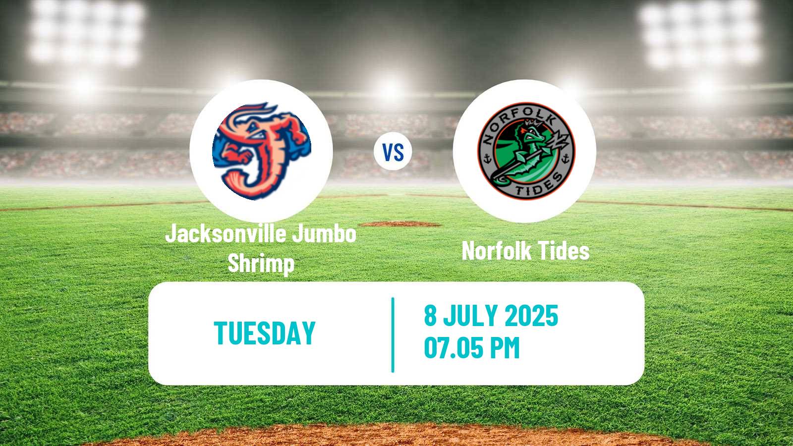 Baseball IL Jacksonville Jumbo Shrimp - Norfolk Tides