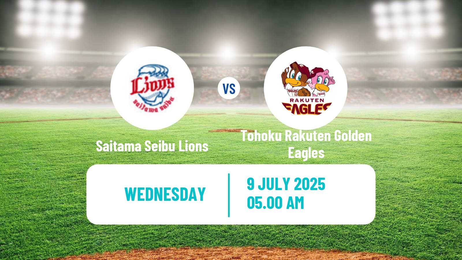 Baseball NPB Saitama Seibu Lions - Tohoku Rakuten Golden Eagles