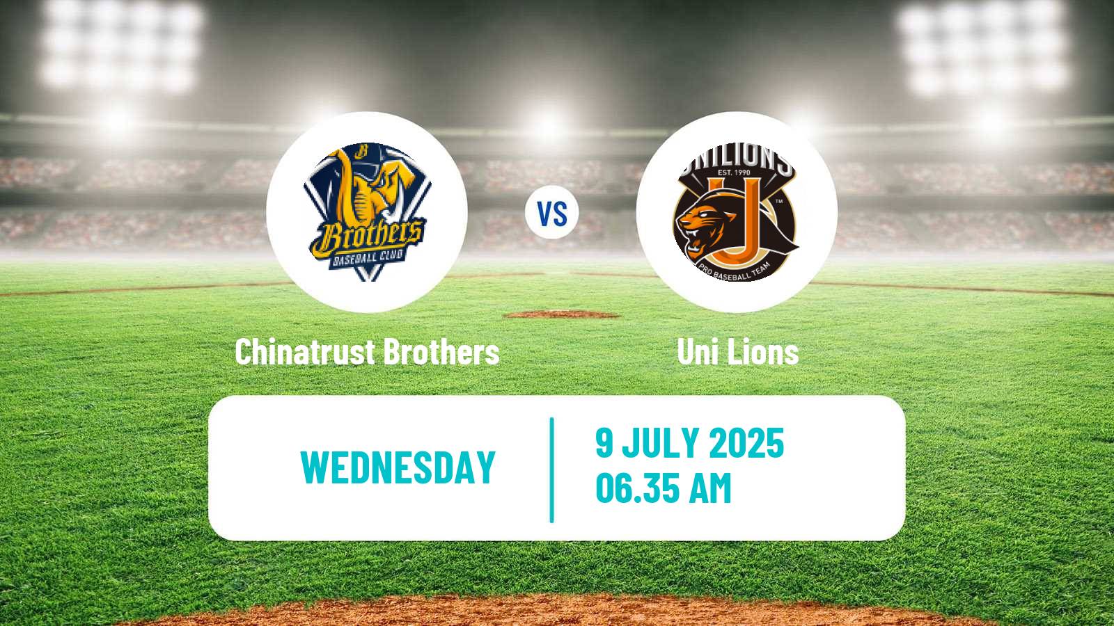 Baseball Taiwan CPBL Chinatrust Brothers - Uni Lions