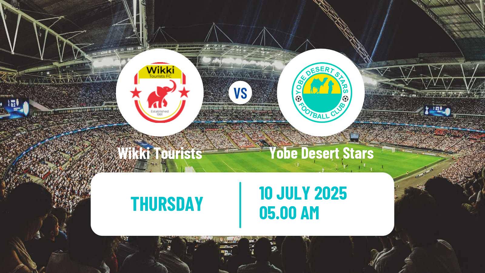 Soccer Nigerian National League Wikki Tourists - Yobe Desert Stars