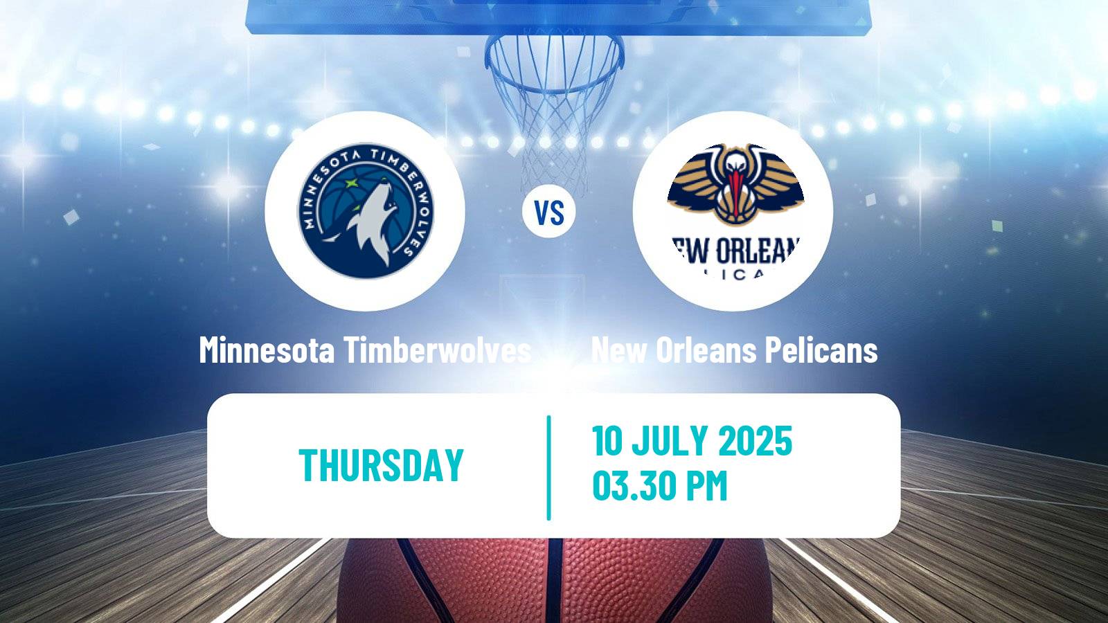 Basketball NBA Las Vegas Summer League Minnesota Timberwolves - New Orleans Pelicans