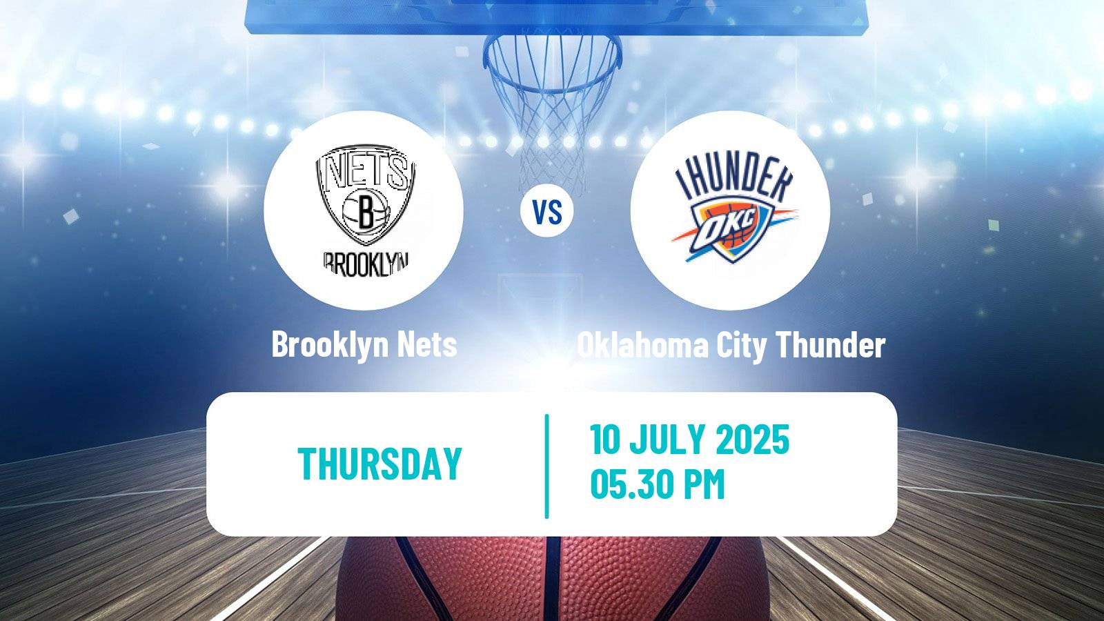 Basketball NBA Las Vegas Summer League Brooklyn Nets - Oklahoma City Thunder
