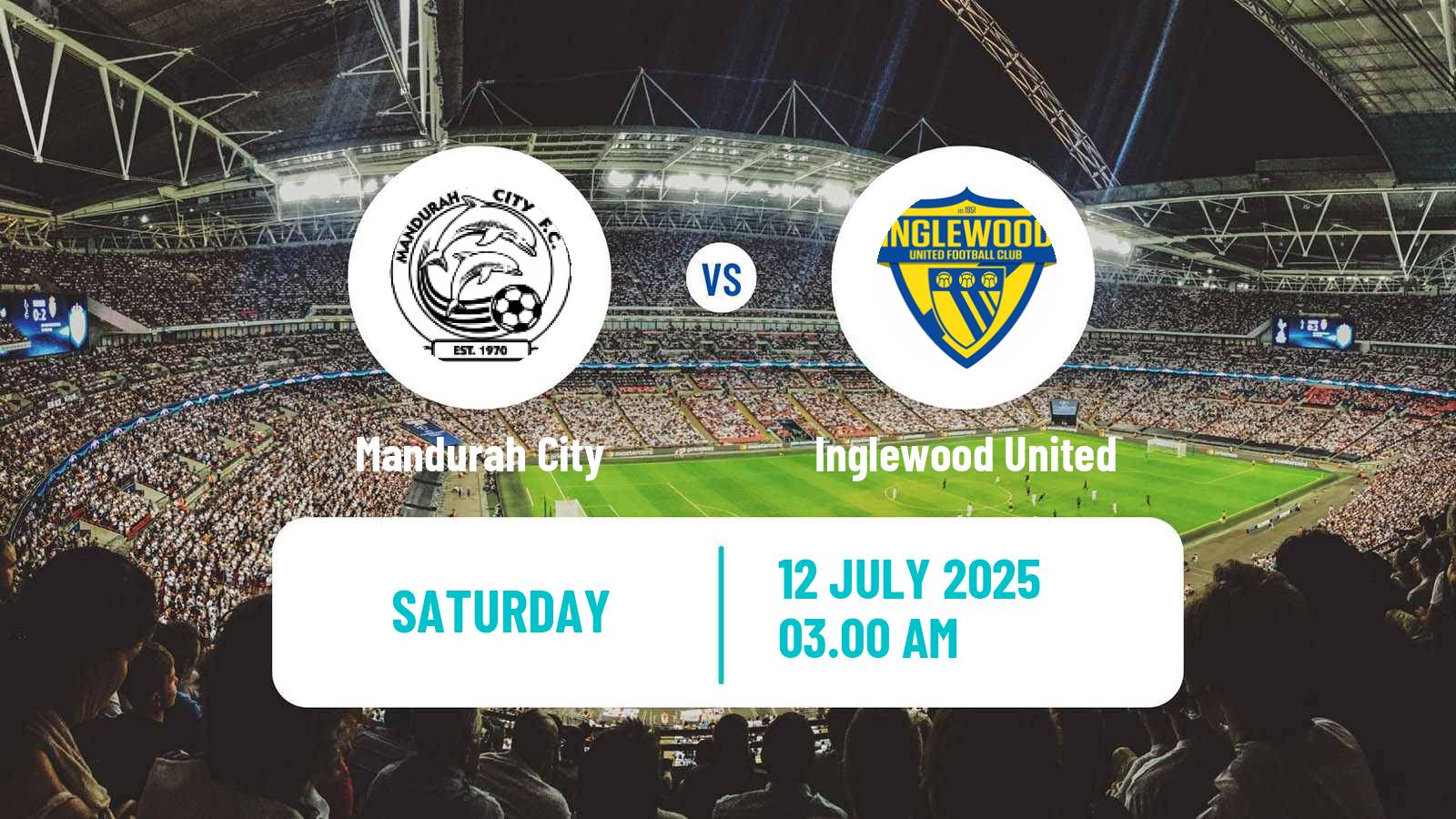 Soccer Australian WA State League Mandurah City - Inglewood United