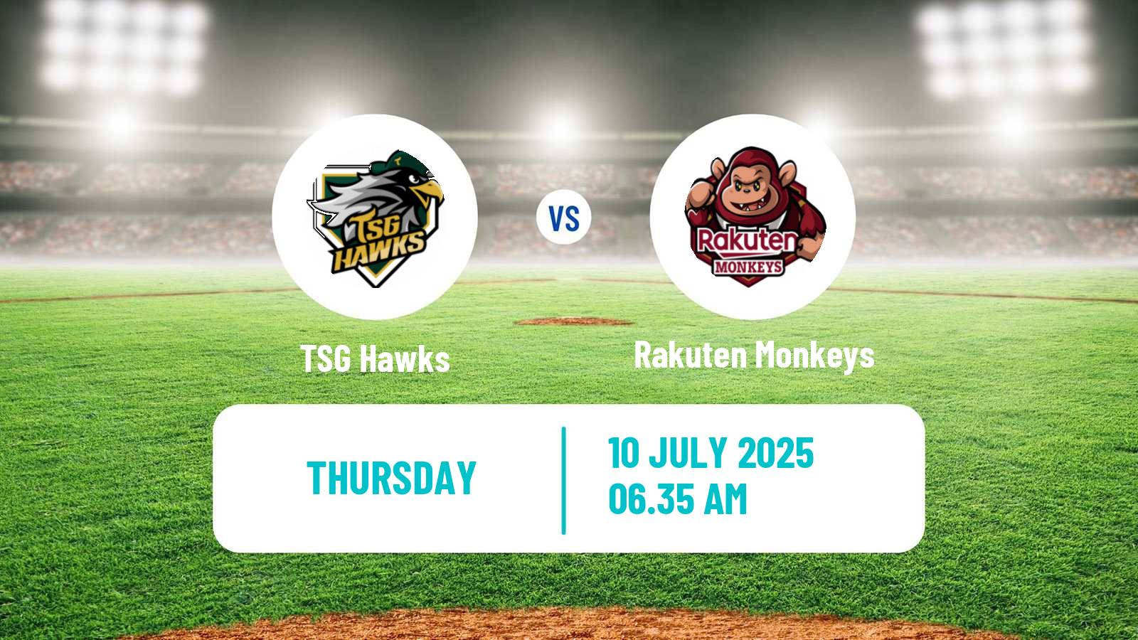 Baseball Taiwan CPBL TSG Hawks - Rakuten Monkeys