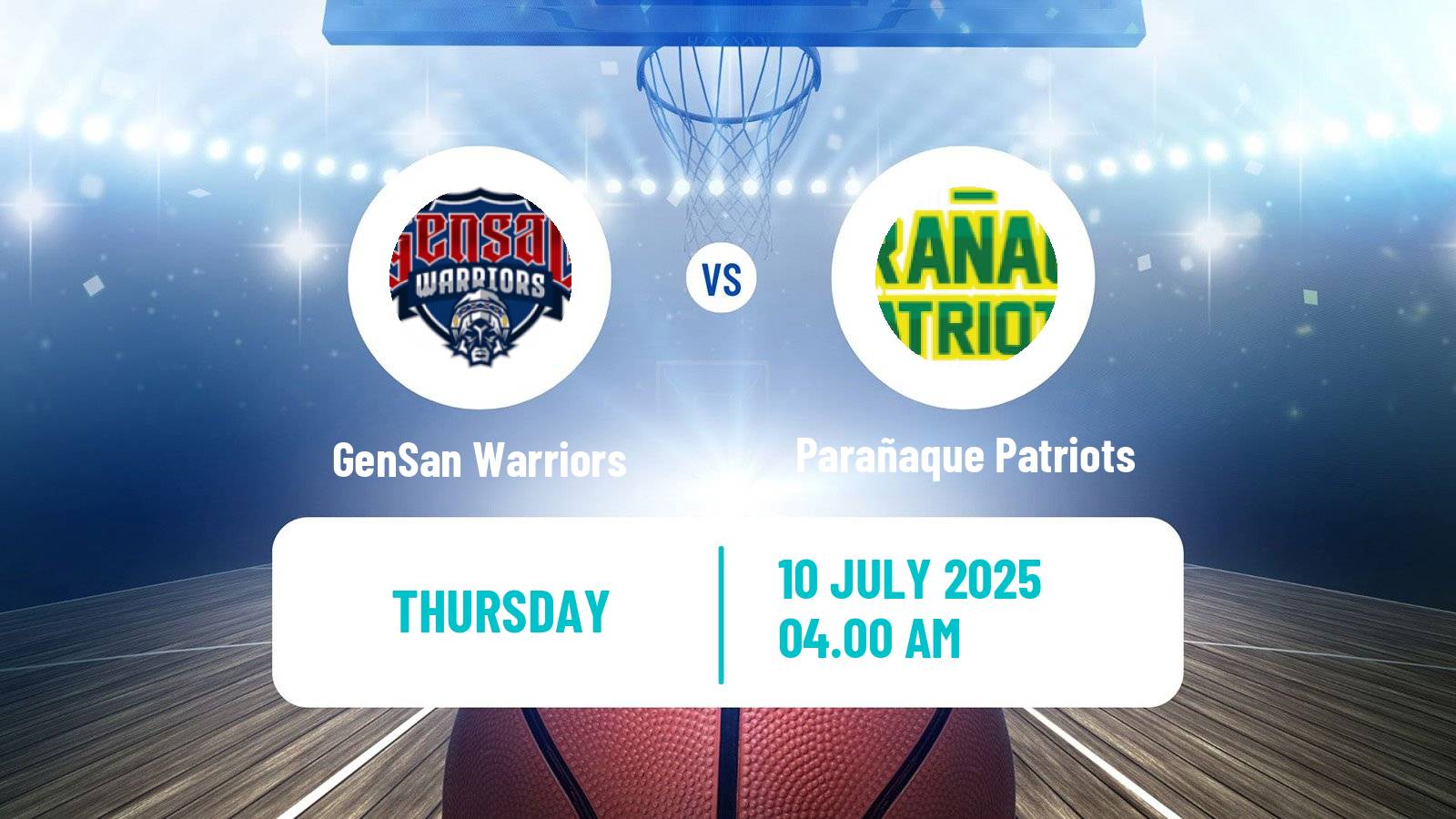 Basketball Philippines MBPL  GenSan Warriors - Parañaque Patriots