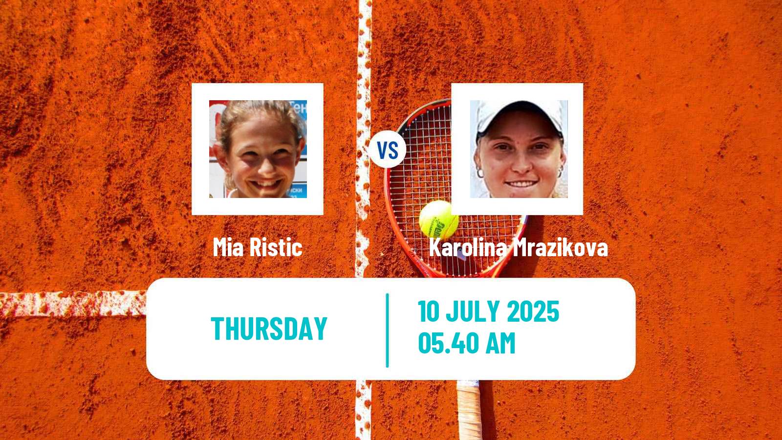 Tennis ITF W35 Buzau Women Mia Ristic - Karolina Mrazikova